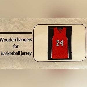 Wooden hanger for basketball jersey hang display wall sports 20 inches brand new
